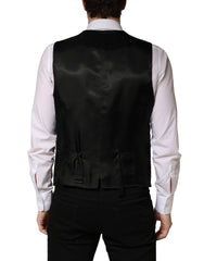 Dolce & Gabbana Zwart Wollen Enkele Rij Knoop Heren Gilet Vest