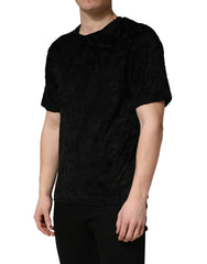 Dolce & Gabbana Schwarzes DG Mania Logo Print Freizeit T-Shirt