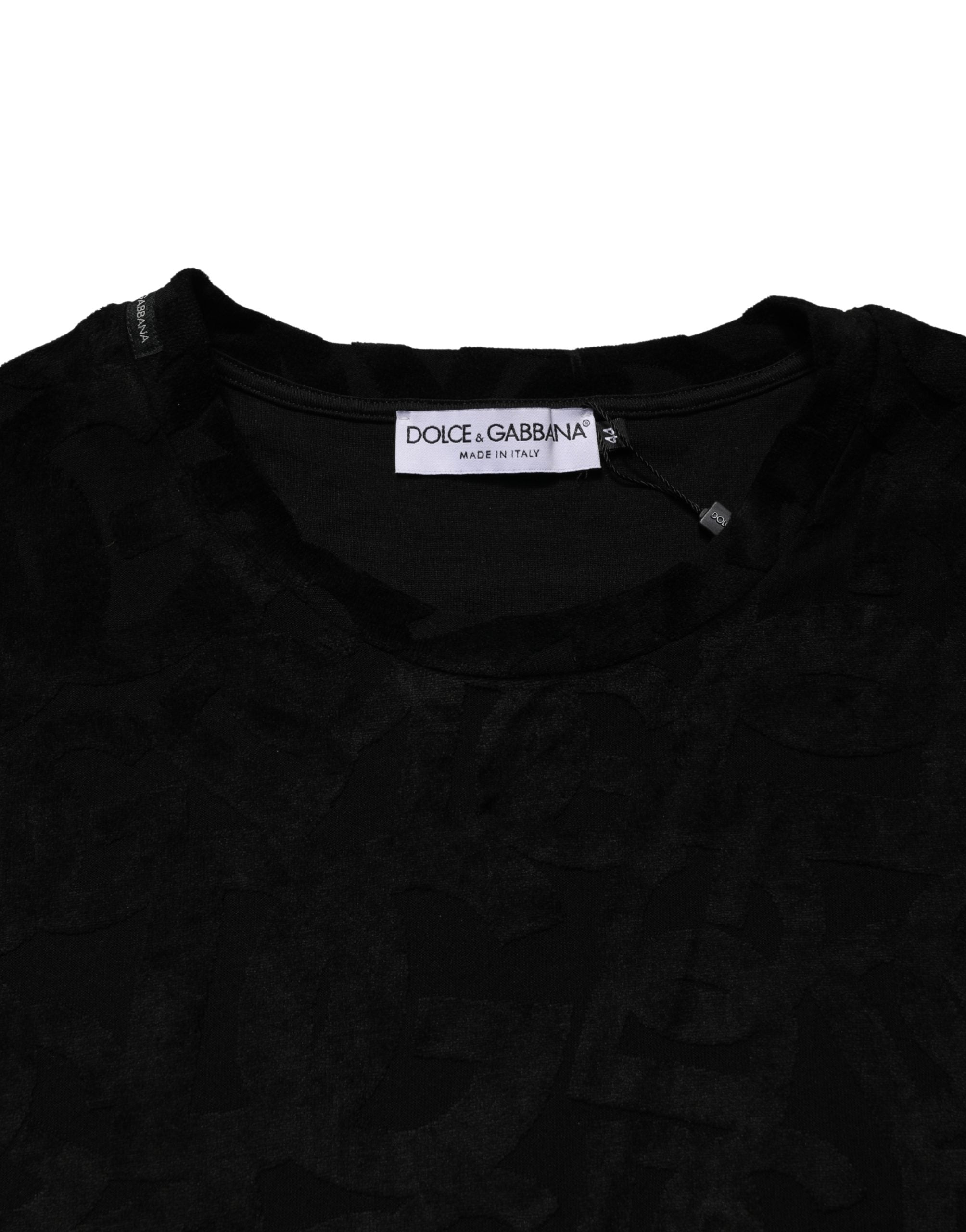 Dolce & Gabbana Schwarzes DG Mania Logo Print Freizeit T-Shirt