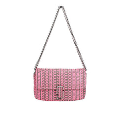 Marc Jacobs Neon Pink The Monogram Leather J Marc Mini Shoulder Bag Crossbody