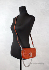 Marc Jacobs The Mini Shoulder Bag Gewürzbravn Geprägte Leder Umhängetasche