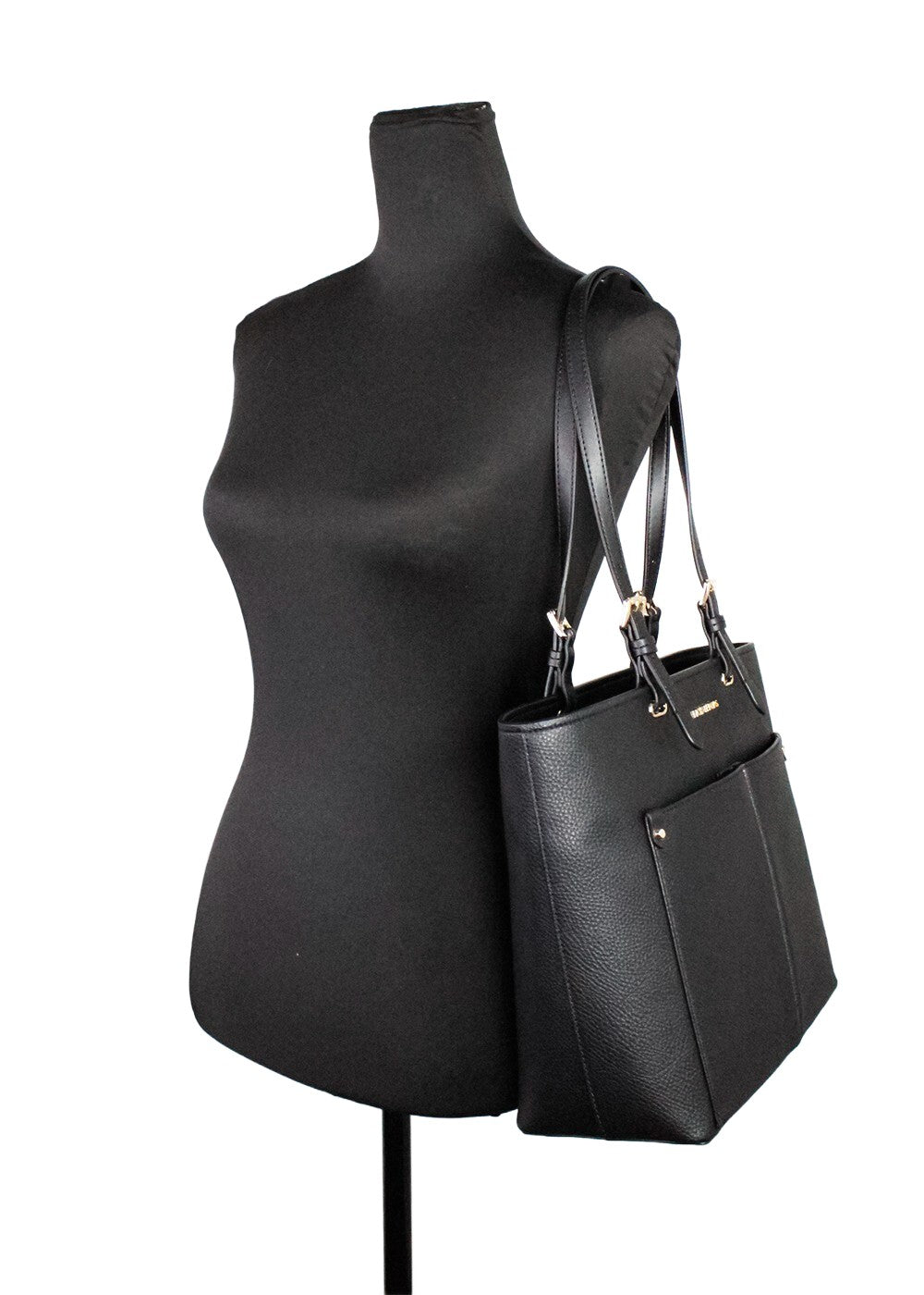 Michael Kors Damen Jet Set Travel Medium Double Pocket Tote Schwarz/Silber 35F3GTVT8B-001