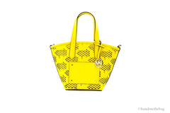 Michael Kors Kimber Small Daffodil Leder 2-in-1 Reißverschluss Tote Messenger Bag Handtasche