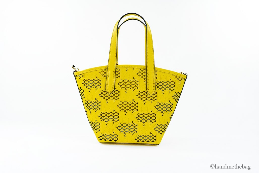Michael Kors Kimber Small Daffodil Leder 2-in-1 Reißverschluss Tote Messenger Bag Handtasche