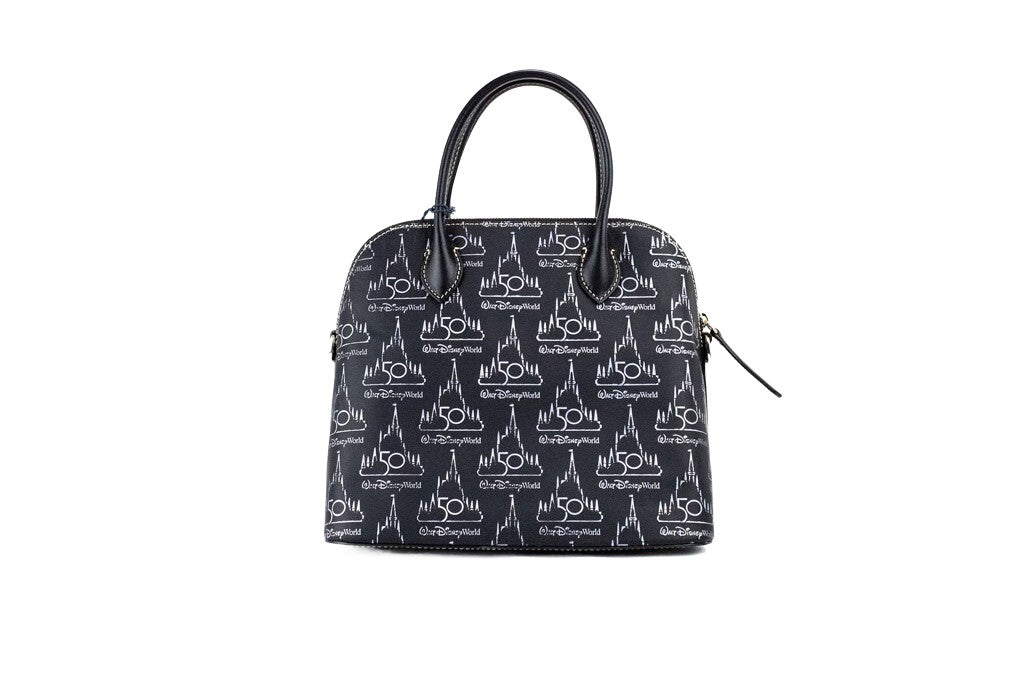 Dooney & Bourke Schwarze Walt Disney World 50. Jubiläum Leder-Satchel-Handtasche