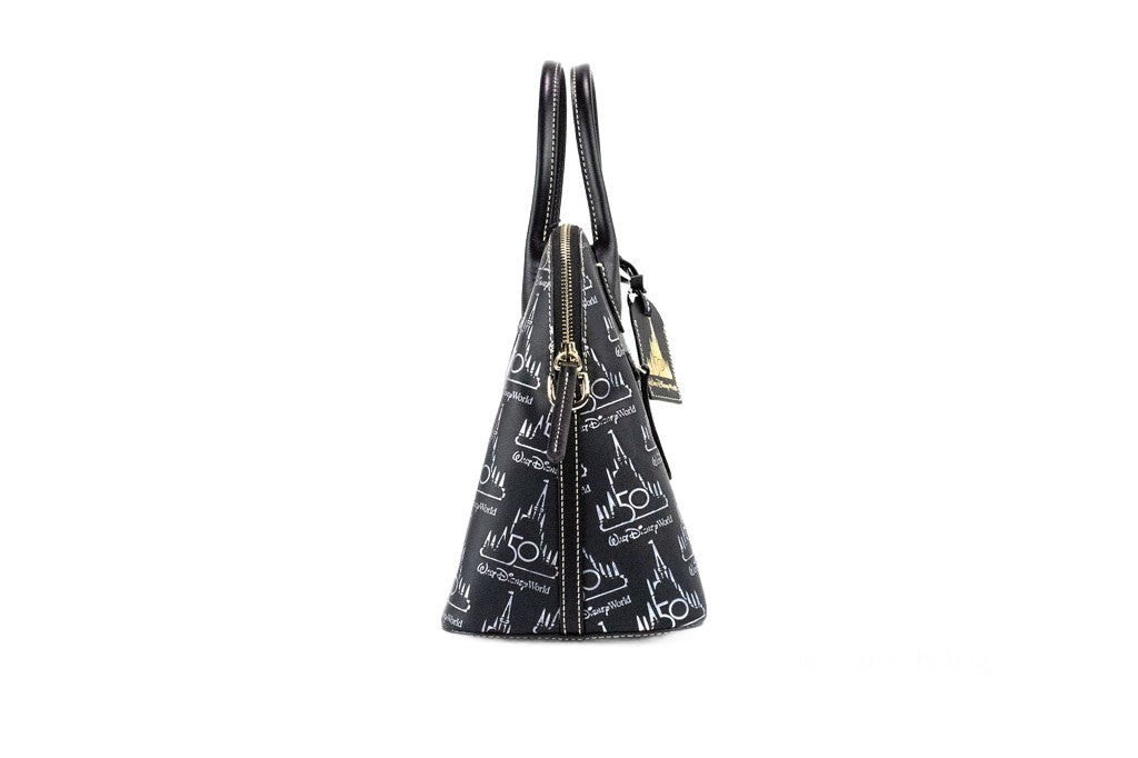 Dooney & Bourke Schwarze Walt Disney World 50. Jubiläum Leder-Satchel-Handtasche