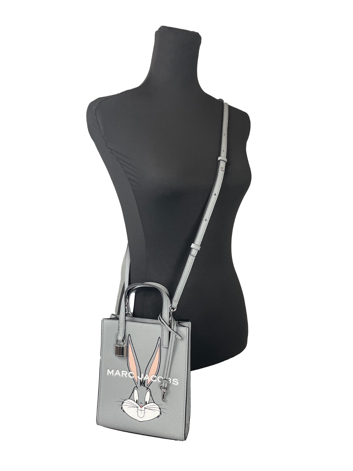 Marc Jacobs X Looney Tunes Bugs Bunny Mini Grind Umhängetasche aus genarbtem Leder