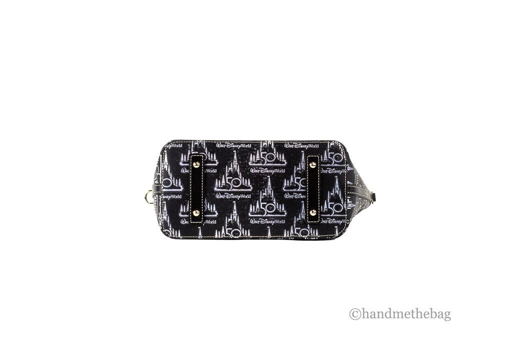 Dooney & Bourke Schwarze Walt Disney World 50th Anniversary Leder-Tragetasche