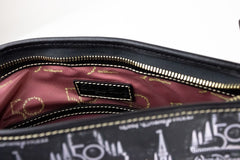 Dooney & Bourke Schwarze Walt Disney World 50th Anniversary Leder-Tragetasche
