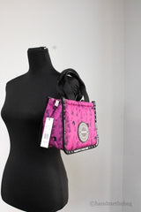 Marc Jacobs X Peanuts Mini Fuchsia Fedora Puffy Nylon Tote Umhängetasche
