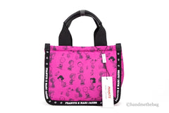 Marc Jacobs X Peanuts Mini Fuchsia Fedora Puffy Nylon Tote Umhängetasche
