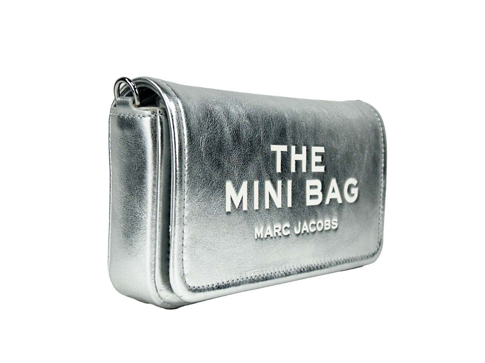Marc Jacobs The Metallic Leather Chain Mini Bag - Silber