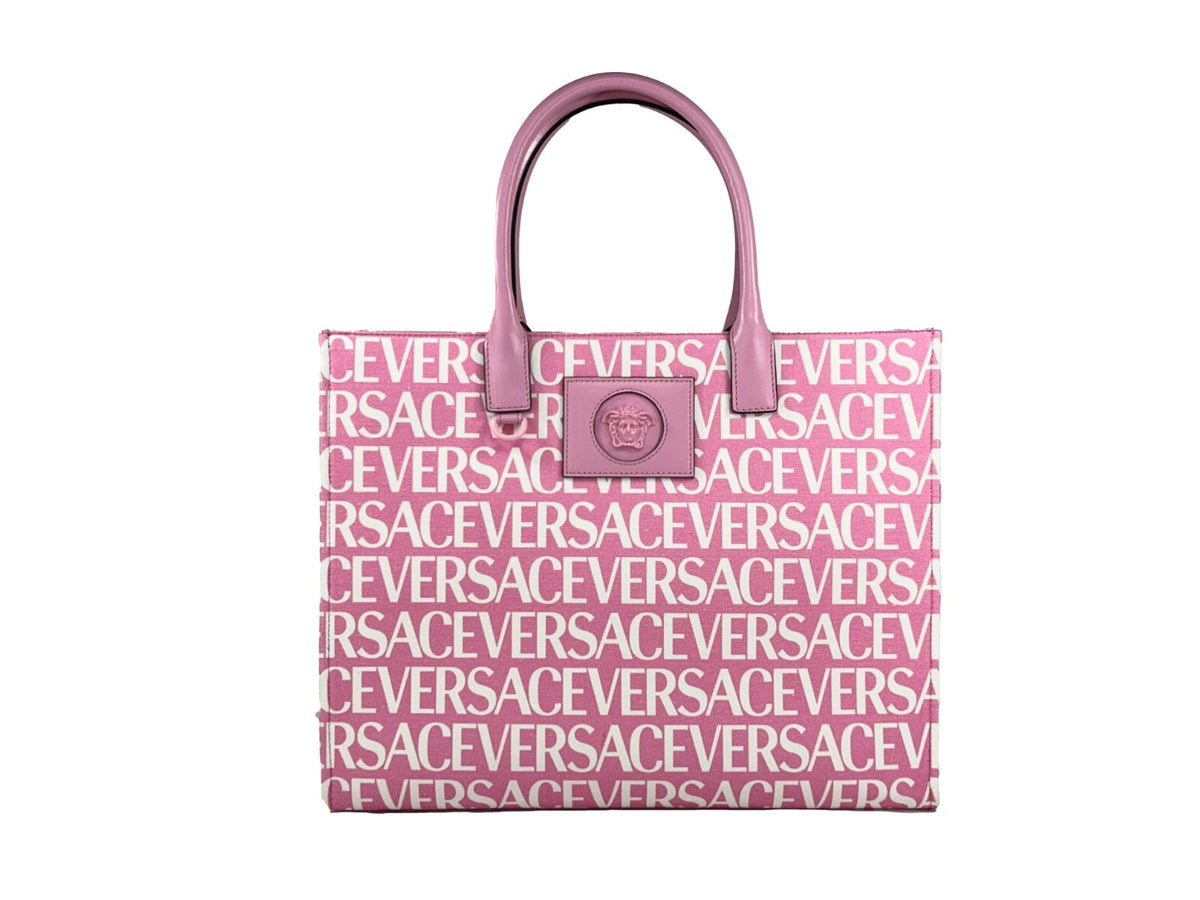Versace Medusa Große Canvas-Tragetasche Babyrosa