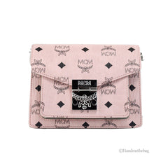 MCM Signature Patricia Umhängetasche mit Überschlag und Schloss aus Leder, Mini