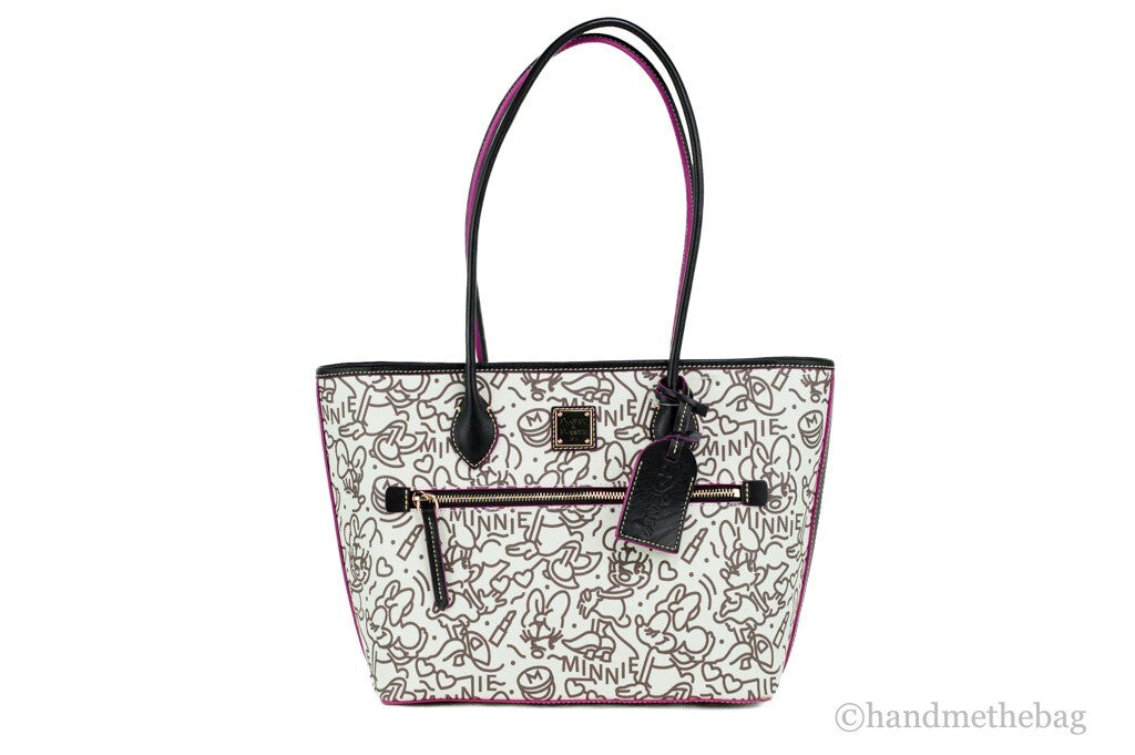 Dooney & Bourke Disney Medium Minnie Maus Line Art beschichtete Baumwolltasche