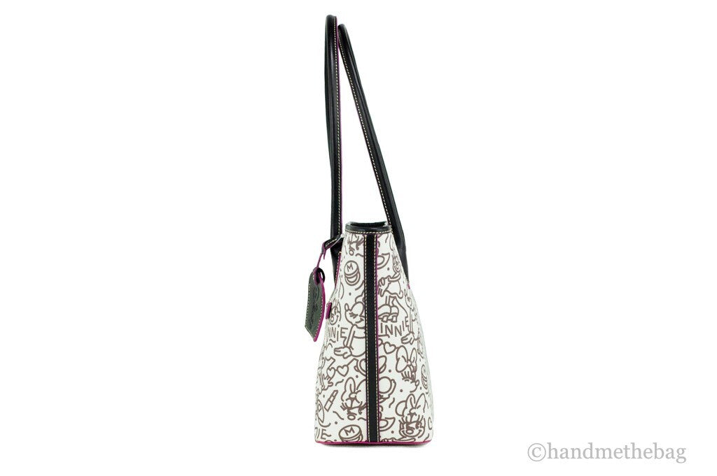 Dooney & Bourke Disney Medium Minnie Maus Line Art beschichtete Baumwolltasche