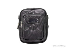 Marc Jacobs Pillow Small Black Quilted Smooth Leather Crossbody Handbag Purse