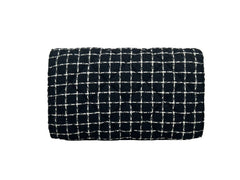 Versace Wallet On A Chain Fabric Black Crossbody Bag