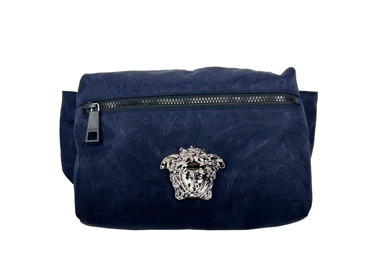 Versace Medusa Marineblauw Nylon Riemtas Heuptasje Buideltas