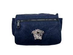 Versace Medusa Marineblauw Nylon Riemtas Heuptasje Buideltas