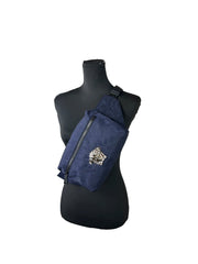 Versace Medusa Marineblauw Nylon Riemtas Heuptasje Buideltas