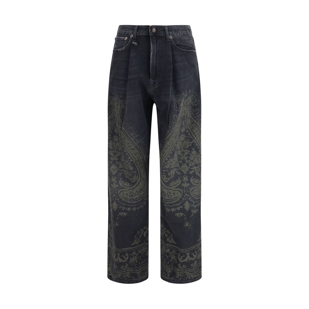 R13 Schwarze Baumwolljeans aus Denim