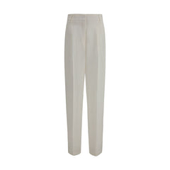 Max Mara Witte Linnen Casual Broek
