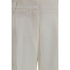 Max Mara Witte Linnen Casual Broek