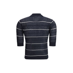 Max Mara Polohemd aus blauer Seide