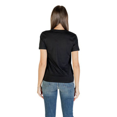 T-Shirt aus schwarzer Baumwolle
