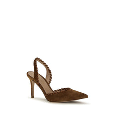 Gianvito Rossi Braune Pumps aus Kalbsleder Bos Taurus mit hohem Absatz