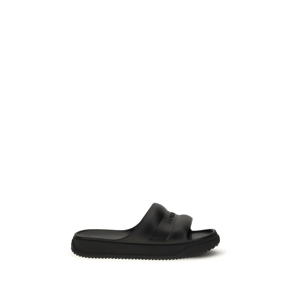 Moncler schwarze Gummi-Sandalen