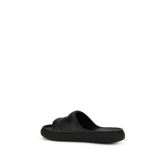 Moncler schwarze Gummi-Sandalen