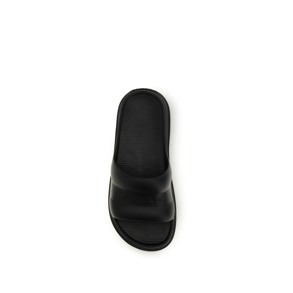 Moncler schwarze Gummi-Sandalen