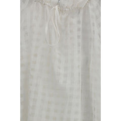 Sara Roka White Cotton Pattern Shirt
