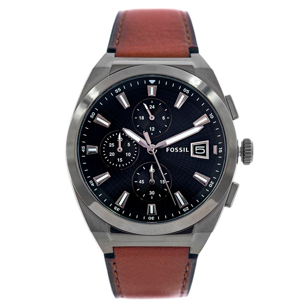 Fossil braune Leder-Anzuguhr