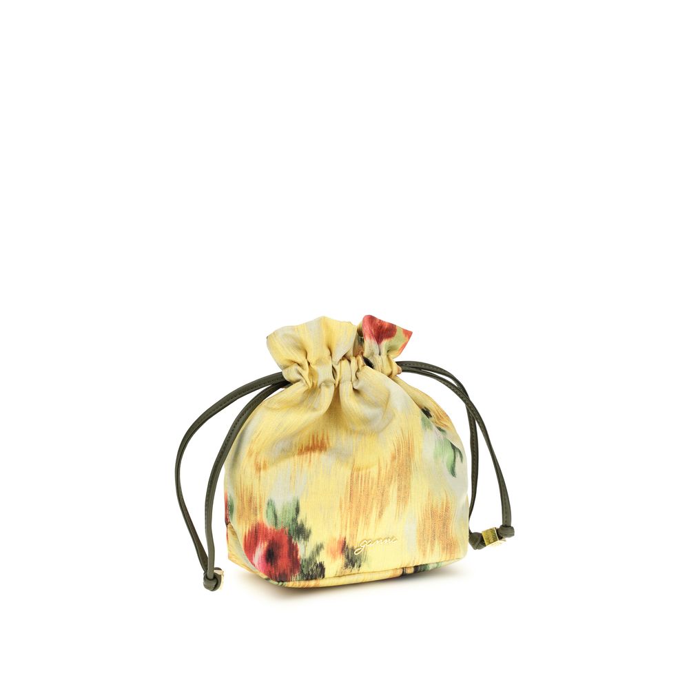 Ganni Tweekleurige Clutch van Gerecycled Katoen