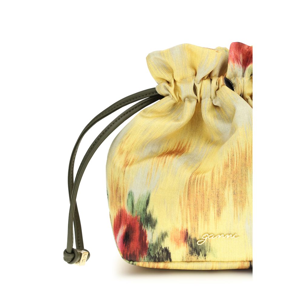 Ganni Tweekleurige Clutch van Gerecycled Katoen