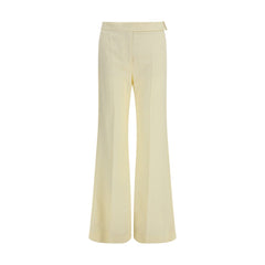 Max Mara Beige Viscose Flared Broek