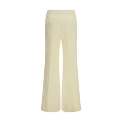 Max Mara Beige Viscose Flared Broek
