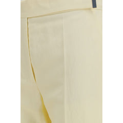 Max Mara Beige Viscose Flared Broek