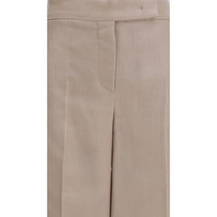 Max Mara Beige Silk Casual Pants