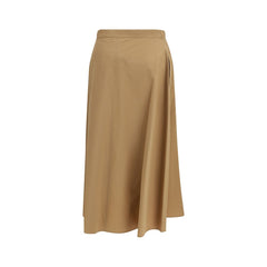 Max Mara Beige Katoenen Midi-rok