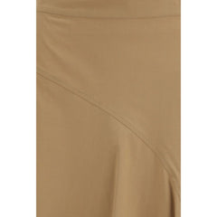 Max Mara Beige Katoenen Midi-rok