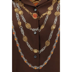 Versace Bruine Stoffen Blouse