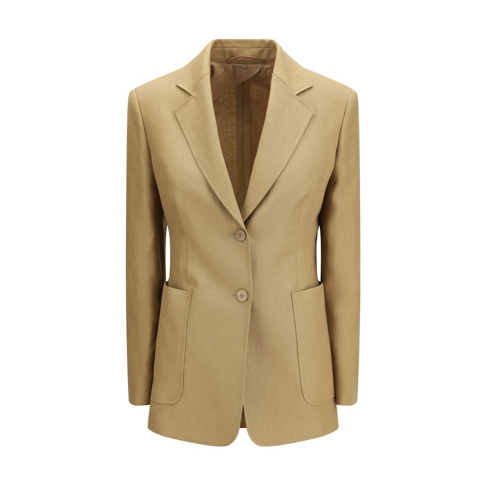 Max Mara Beige Leinenjacken und -mäntel