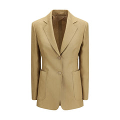 Max Mara Beige Leinenjacken und -mäntel