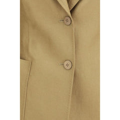 Max Mara Beige Leinenjacken und -mäntel