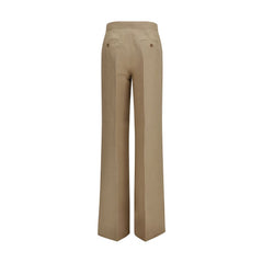 Max Mara Beigefarbene Leinenhose