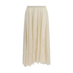 Fabiana Filippi Beige Cotton Long Skirt